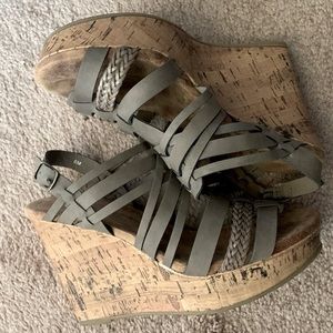 Women’s Strap Cork Wedges. Super cute for summer
